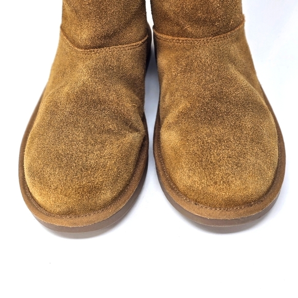 Koolaburra UGG Aribel Girls Boots | Suede Faux Fur Zip Winter Chestnut Size 4 - Picture 7 of 10